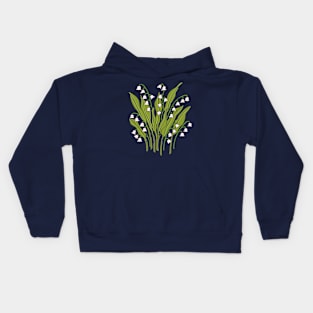 LILY OF THE VALLEY Floral Botanical in Spring Green - UnBlink Studio by Jackie Tahara Kids Hoodie